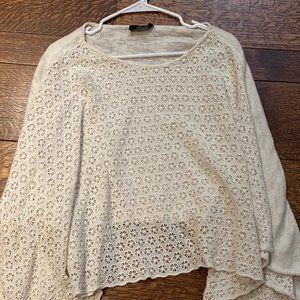 Zara White Lace Sweater